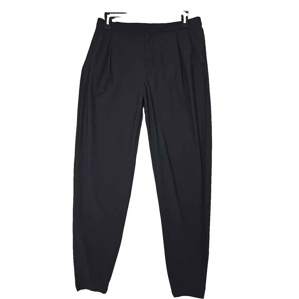 Grayson‎ Women's Medium M Pleated Black Nylon Jogger Pants M